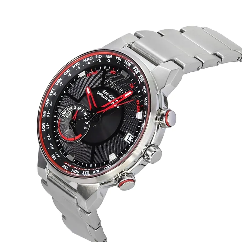 Citizen Perpetual World Time Satellite Wave Eco-Drive Men's Watch- CC3031-51E